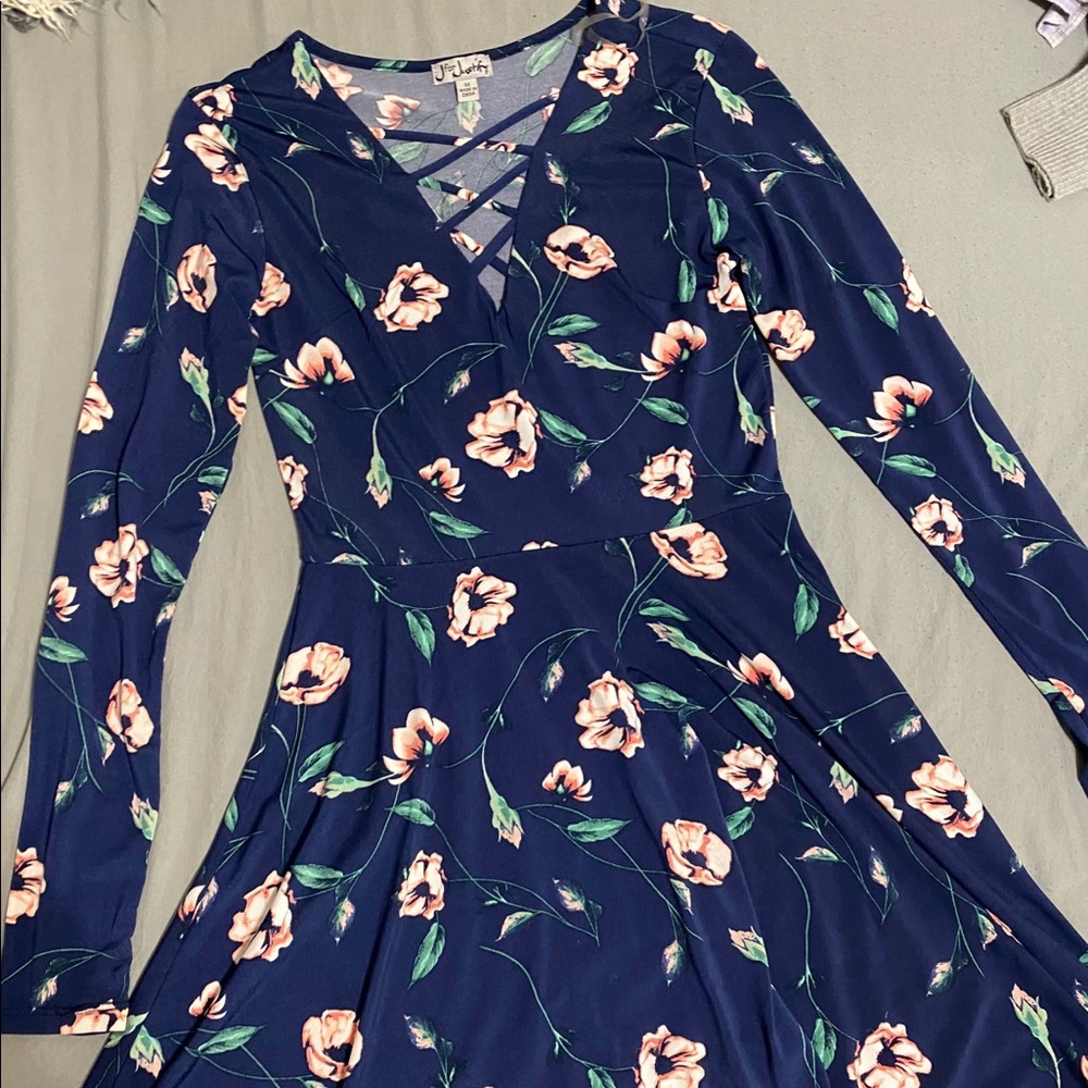 Long sleeve floral dress